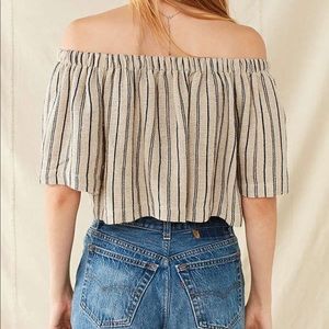Urban Renewal off the shoulders Stripe Top
